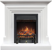 Каминокомплект Bradford - Белый с очагом Fobos FX Black
