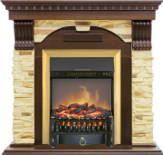 Каминокомплект Dublin - Темный дуб / Сланец с очагом Fobos FX M Brass Каминокомплект Dublin - Темный дуб / Сланец с очагом Fobos FX M Brass