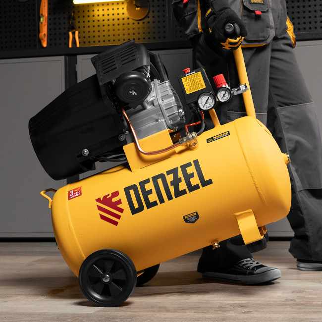 Компрессор воздушный прям. привод DCV1800/50, 1,8 кВт, 50 литров, 320 л/мин Denzel в Ижевске