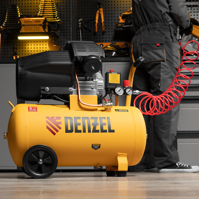 Компрессор воздушный прям. привод DCV1800/50, 1,8 кВт, 50 литров, 320 л/мин Denzel в Ижевске