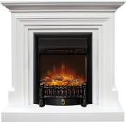 Каминокомплект Bradford - Белый с очагом Fobos FX M Black RC