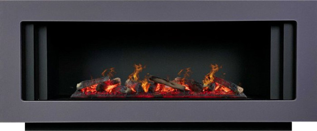 Каминокомплект Line SFT - Серый графит с черным с очагом Design L1000RF 3D PS/LOG в Ижевске