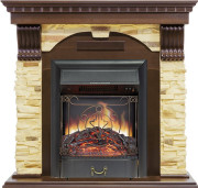 Каминокомплект Dublin - Темный дуб / Сланец с очагом Majestic FX Black Каминокомплект Dublin - Темный дуб / Сланец с очагом Majestic FX Black