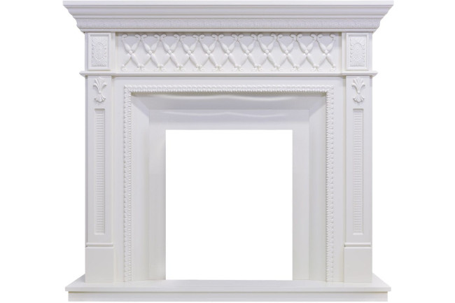 Каминокомплект Alexandria - Белый с очагом Majestic FX M Brass в Ижевске