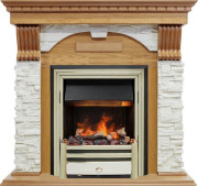 Каминокомплект Dublin - Дуб / Сланец белый с очагом Cavendish Каминокомплект Dublin - Дуб / Сланец белый с очагом Cavendish