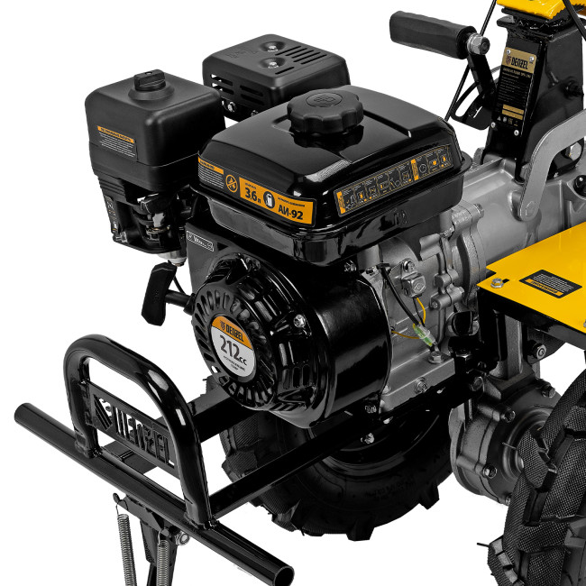 Мотоблок DPT-370X, 7 л.с, дисковое сцепление, ширина 90 см, глубина 35 см, фрез 3 х 4, ВОМ, передачи 3В/1Н Denzel в Ижевске