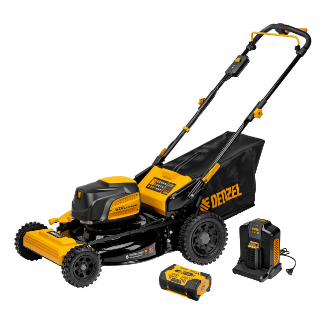 Газонокосилка аккумуляторная бесщет., RLMS560-62, привод, 560 мм, Li-ion, 62В Denzel в Ижевске Газонокосилка аккумуляторная бесщет., RLMS560-62, привод, 560 мм, Li-ion, 62В Denzel в Ижевске