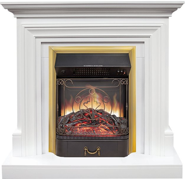 Каминокомплект Bradford - Белый с очагом Majestic FX M Brass в Ижевске