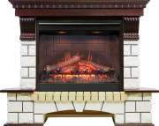 Каминокомплект Pierre Luxe угловой - Темный дуб / Белый с очагом Symphony 26'' DF2608-INT Каминокомплект Pierre Luxe угловой - Темный дуб / Белый с очагом Symphony 26'' DF2608-INT