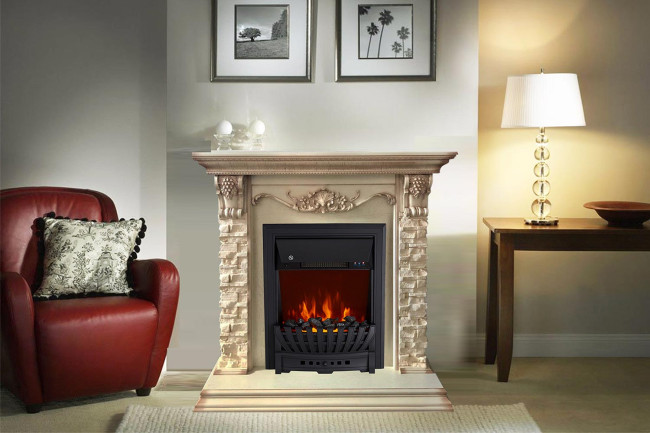 Каминокомплект Adriana - Cлоновая кость с очагом Aspen Gold в Ижевске