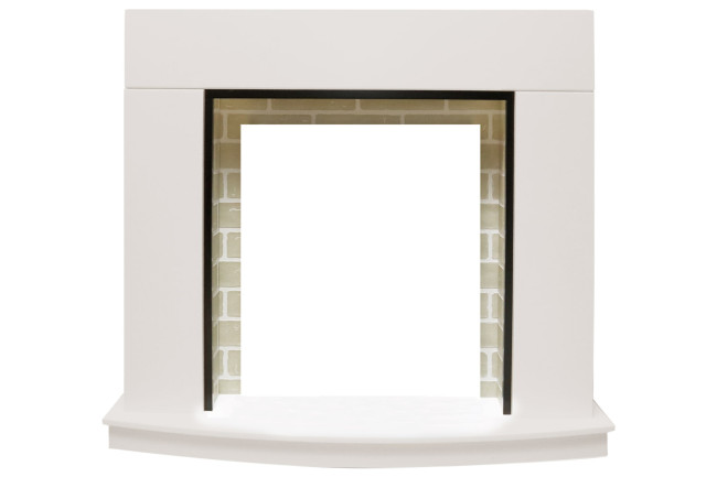 Каминокомплект Montana - Белый с очагом Danville Antique Brass FB2 в Ижевске