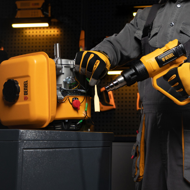 Фен технический HG-2000E, 2000 Вт, 2 режима, LCD дисплей Denzel в Ижевске