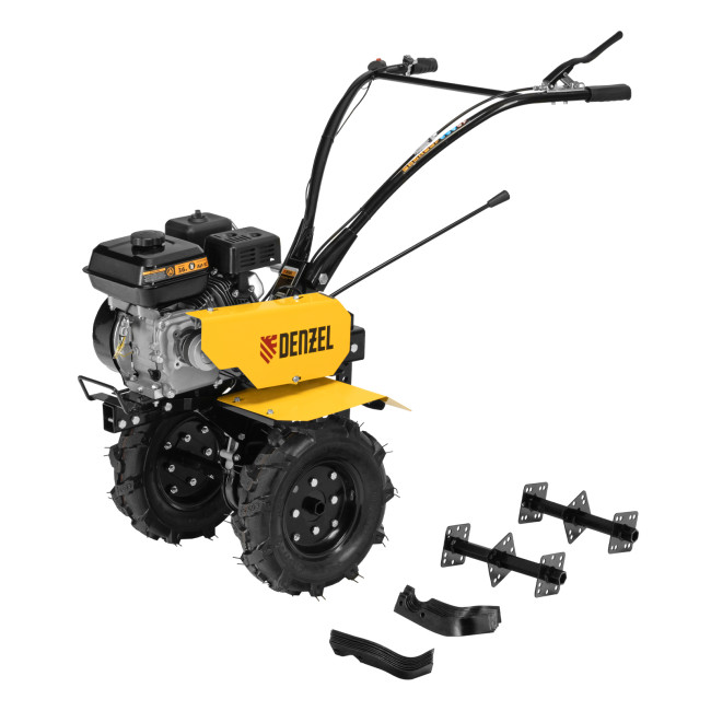 Мотоблок DPT-170, 7 л.с., ремен.сцеп, шир 85 см, глуб 35 см,фрез 3х3,ШОМ,скор 2В/1Н,кол 8" Denzel в Ижевске