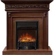 Каминокомплект Valletta - Темный дуб с очагом Fobos FX M Black RC