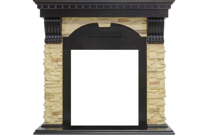 Каминокомплект Dublin - Венге / Сланец с очагом Aspen Gold в Ижевске Каминокомплект Dublin - Венге / Сланец с очагом Aspen Gold в Ижевске