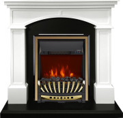 Каминокомплект Langford - Белый с черным с очагом Aspen Gold