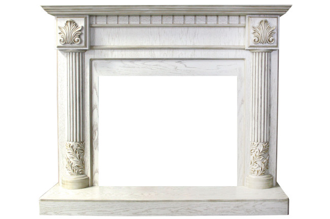 Каминокомплект Rodos - Белый дуб, патина золото с очагом Dioramic 33 LED FX в Ижевске Каминокомплект Rodos - Белый дуб, патина золото с очагом Dioramic 33 LED FX в Ижевске