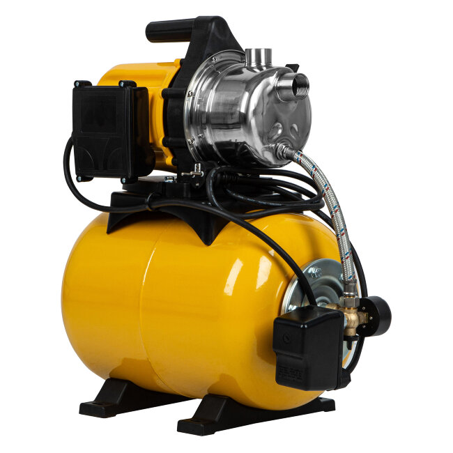 Насосная станция PS800X, 800 Вт, 3200 л/ч, ресивер 24 л, подъем 38 м, нержавейка Denzel в Ижевске Насосная станция PS800X, 800 Вт, 3200 л/ч, ресивер 24 л, подъем 38 м, нержавейка Denzel в Ижевске