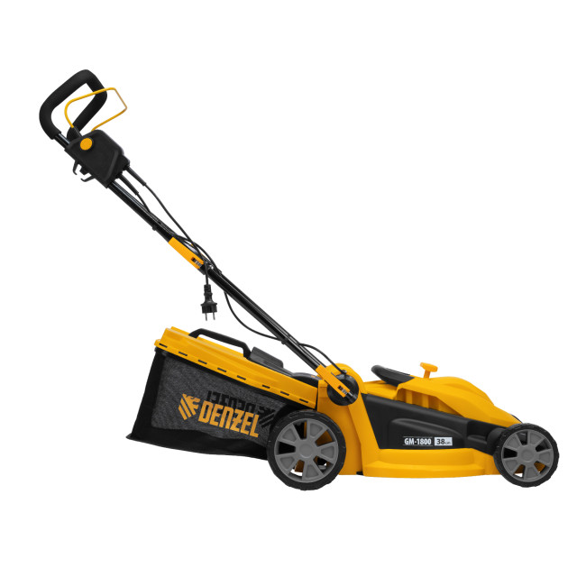 Газонокосилка электрическая GM-1800, 1800 Вт, шир. 38 см, 6 уров., травосб. 40 л. Denzel в Ижевске Газонокосилка электрическая GM-1800, 1800 Вт, шир. 38 см, 6 уров., травосб. 40 л. Denzel в Ижевске