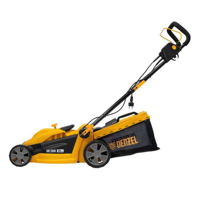 Газонокосилка электрическая GM-1800, 1800 Вт, шир. 38 см, 6 уров., травосб. 40 л. Denzel в Ижевске Газонокосилка электрическая GM-1800, 1800 Вт, шир. 38 см, 6 уров., травосб. 40 л. Denzel в Ижевске