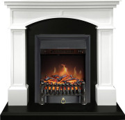 Каминокомплект Langford - Белый с черным с очагом Fobos FX Black