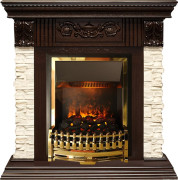 Каминокомплект Luxemburg (каменный) - Сланец/Темный дуб с очагом Atherton Каминокомплект Luxemburg (каменный) - Сланец/Темный дуб с очагом Atherton