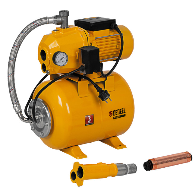 Насосная станция эжекторная PSD800C, 800 Вт, 2400 л/ч, ресивер 24 л, всасывание 20 м Denzel в Ижевске