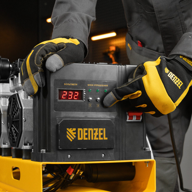 Компрессор безмасляный, малошумный  DLS 2250/100, 2250 Вт, 3x750, 100 л, 410 л/мин блок управления/ Denzel в Ижевске