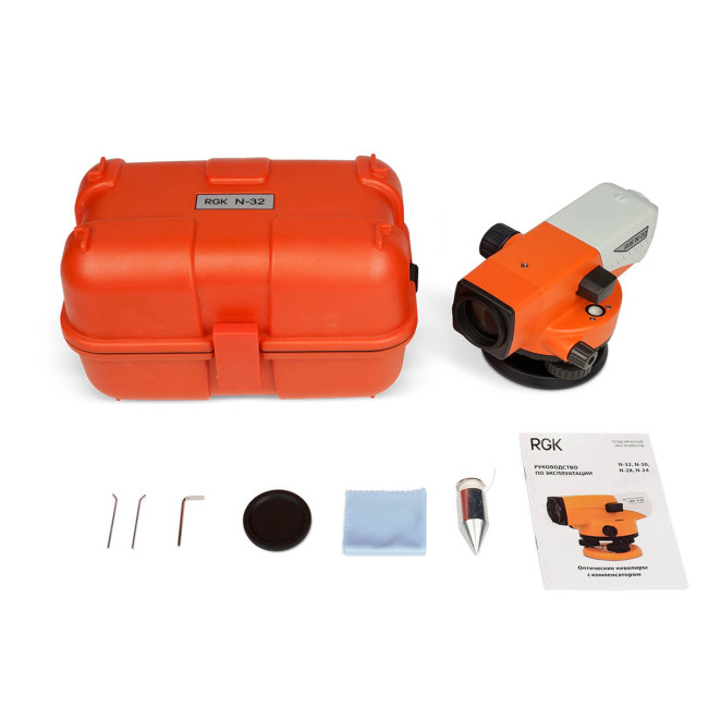 Комплект оптический нивелир RGK N-32 + штатив S6-N + рейка AMO S5 в Ижевске