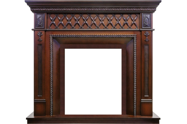 Каминокомплект Alexandria - махагон коричневый антик с очагом Fobos FX M Black RC в Ижевске