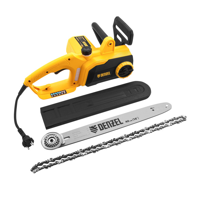 Пила цепная электрическая EDS-1800P, 1.8 кВт,поперечная, шина 40 см, шаг 3/8, паз 1.3 мм, 57 звеньев Denzel в Ижевске