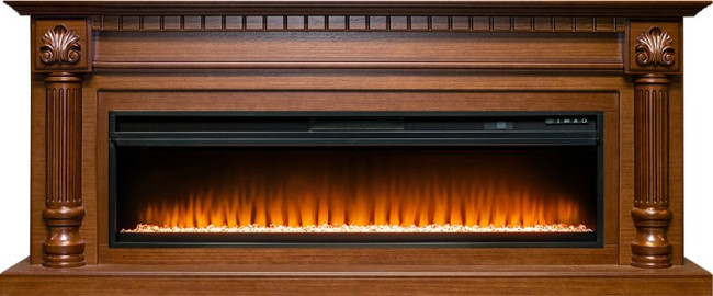 Каминокомплект Edinburg 60 - Орех с очагом Vision 60 LED в Ижевске