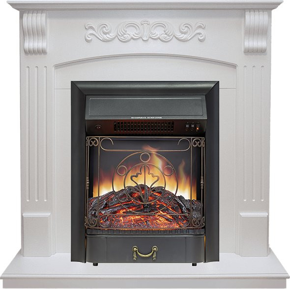 Каминокомплект Sorrento угловой - Белый дуб с очагом Majestic FX Black в Ижевске
