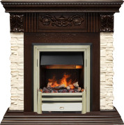 Каминокомплект Luxemburg (каменный) - Сланец/Темный дуб с очагом Cavendish Каминокомплект Luxemburg (каменный) - Сланец/Темный дуб с очагом Cavendish