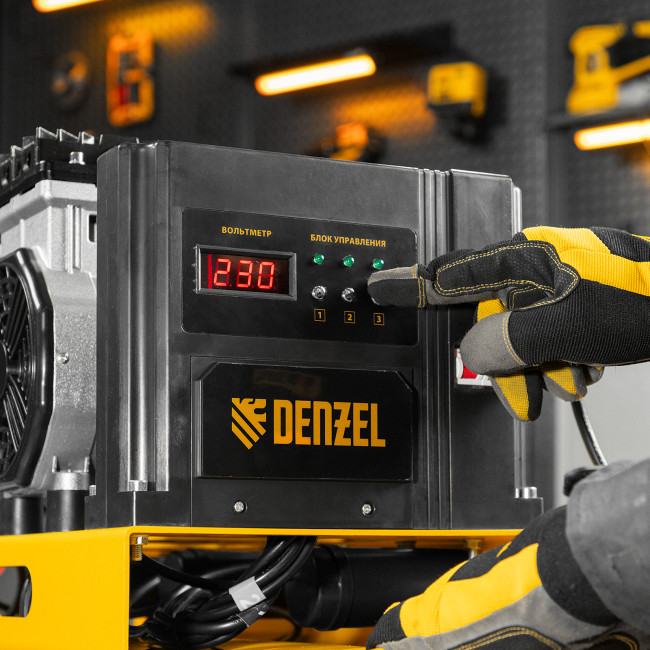 Компрессор безмасляный, малошумный DLS 3300/100, 3300 Вт,3x1100, 100 л, 570 л/мин ,блок управления Denzel в Ижевске