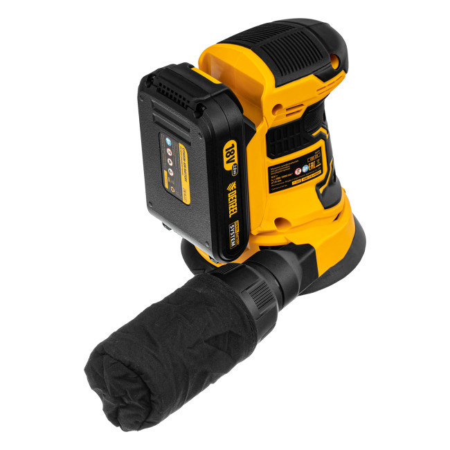 Машина шлифовальная эксцентриковая аккумуляторная COS-125, 18В Li-Ion Denzel в Ижевске Машина шлифовальная эксцентриковая аккумуляторная COS-125, 18В Li-Ion Denzel в Ижевске