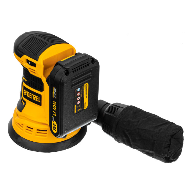 Машина шлифовальная эксцентриковая аккумуляторная COS-125, 18В Li-Ion Denzel в Ижевске Машина шлифовальная эксцентриковая аккумуляторная COS-125, 18В Li-Ion Denzel в Ижевске