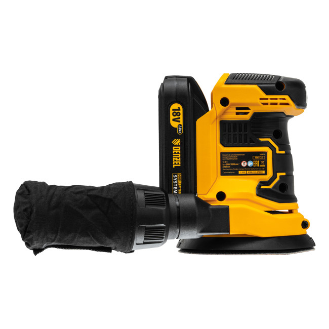 Машина шлифовальная эксцентриковая аккумуляторная COS-125, 18В Li-Ion Denzel в Ижевске Машина шлифовальная эксцентриковая аккумуляторная COS-125, 18В Li-Ion Denzel в Ижевске