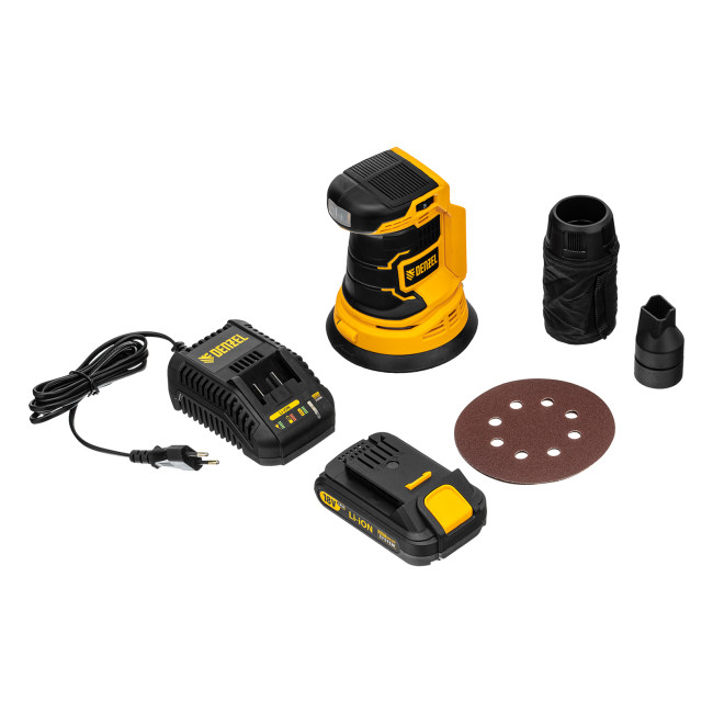 Машина шлифовальная эксцентриковая аккумуляторная COS-125, 18В Li-Ion Denzel в Ижевске Машина шлифовальная эксцентриковая аккумуляторная COS-125, 18В Li-Ion Denzel в Ижевске