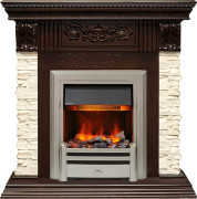 Каминокомплект Luxemburg (каменный) - Сланец/Темный дуб с очагом Chesford Каминокомплект Luxemburg (каменный) - Сланец/Темный дуб с очагом Chesford