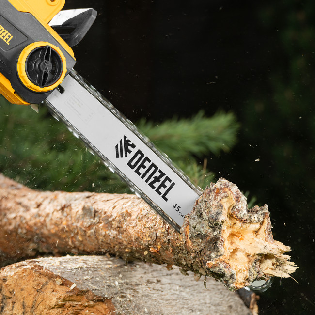 Пила цепная электрическая EDS-2200P, 2.2 кВт,поперечная, шина 45 см, шаг 3/8, паз 1.3 мм, 63 звена Denzel в Ижевске