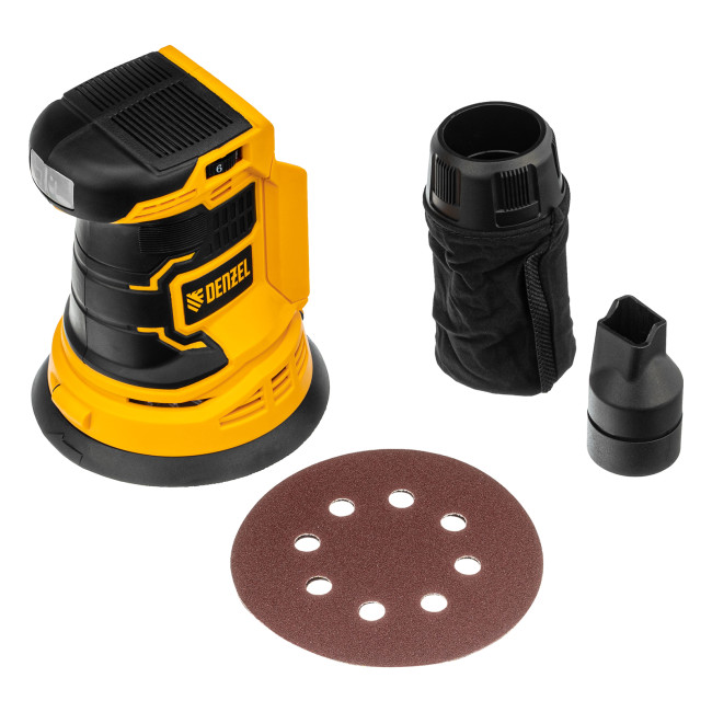 Машина шлифовальная эксцентриковая аккумуляторная COS-125-0, 18В Li-Ion Denzel в Ижевске Машина шлифовальная эксцентриковая аккумуляторная COS-125-0, 18В Li-Ion Denzel в Ижевске