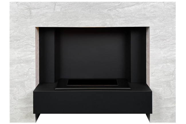 Каминокомплект Tokyo - Скол камня лайт с очагом Cassette 600 LNH-INT (с дровами) в Ижевске