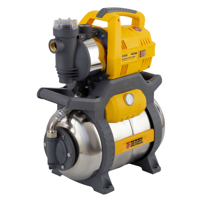 Насосная станция PSХ950X, Х-Pro, 950 Вт, 3300 л/ч, ресивер 24 л, подъем 38 м, нержавейка Denzel в Ижевске
