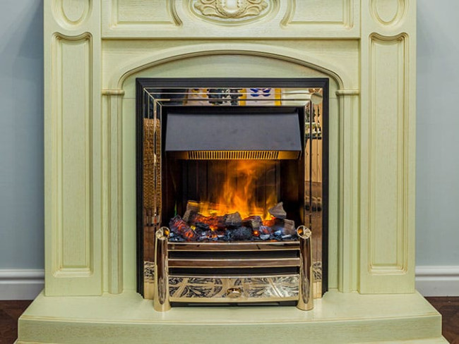 Каминокомплект Florence - Слоновая кость с патиной с очагом Danville Antique Brass FB2 в Ижевске
