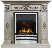 Каминокомплект Derby - Old silver с очагом Flagstaff