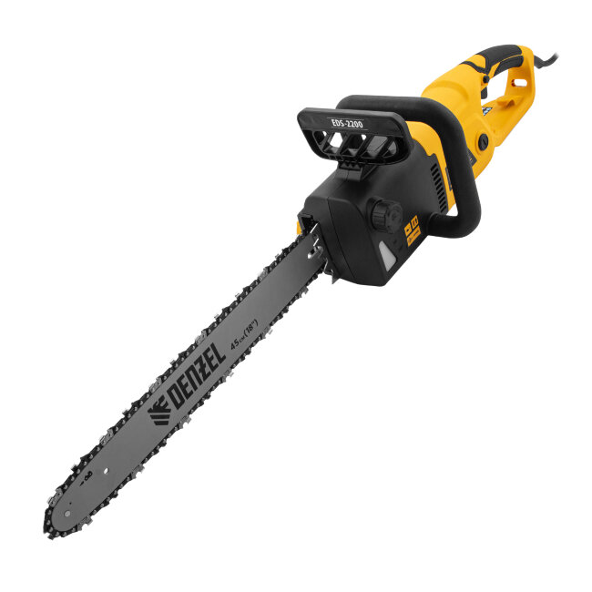 Пила цепная электрическая EDS-2200, 2.2 кВт,продольная, шина 45 см, шаг 3/8, паз 1.3 мм, 62 звена Denzel в Ижевске