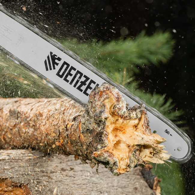 Пила цепная электрическая EDS-2200, 2.2 кВт,продольная, шина 45 см, шаг 3/8, паз 1.3 мм, 62 звена Denzel в Ижевске