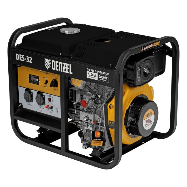 Генератор дизельный DES-32, 3,2 кВт, 230 В, 11 л, ручной стартер Denzel в Ижевске Генератор дизельный DES-32, 3,2 кВт, 230 В, 11 л, ручной стартер Denzel в Ижевске