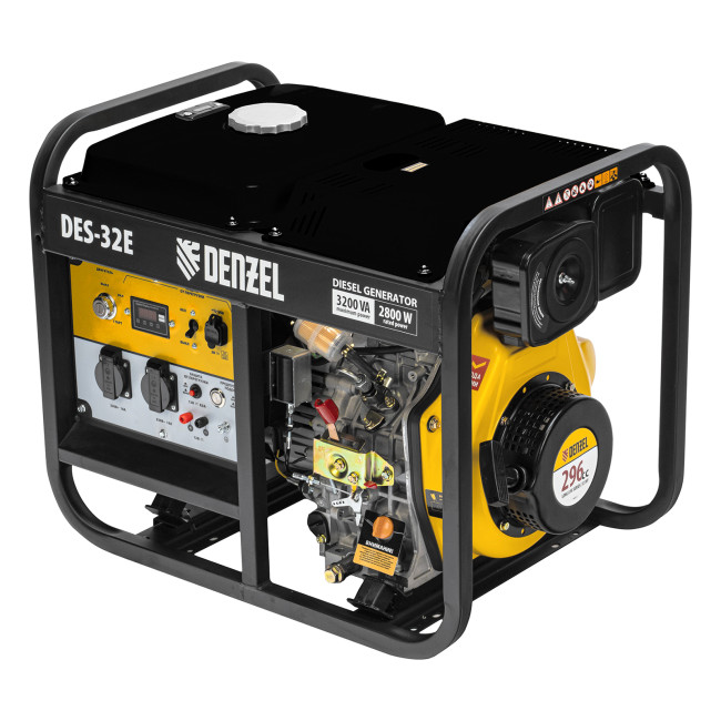 Генератор дизельный DES-32E, 3,2 кВт, 230 В, 11 л, электростартер Denzel в Ижевске Генератор дизельный DES-32E, 3,2 кВт, 230 В, 11 л, электростартер Denzel в Ижевске